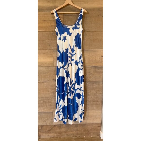 NEW SIR THE LABEL  Blue silk Esme Maxi Dress SIZE 2/ M - Picture 7 of 12